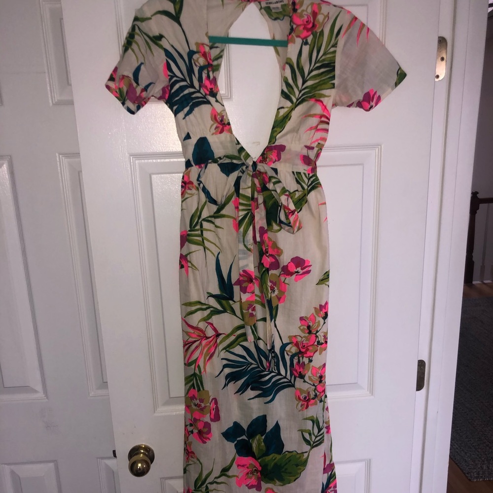 Open back floral maxi dress